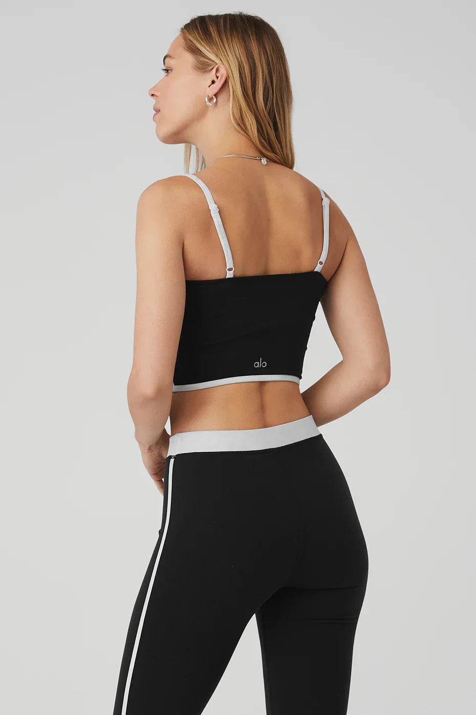 Top tipo sujetador aerodinámico con aerógrafo - Negro/Blanco