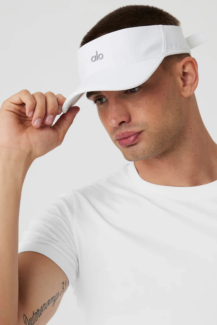 Visera Eclipse de alto rendimiento blanca