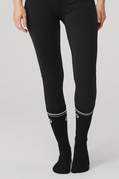 Women's Throwback Barre Sock - Black