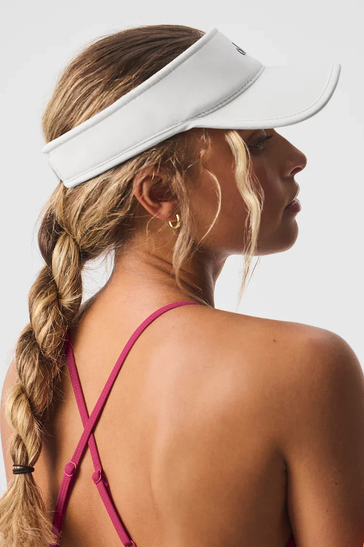 Visera Eclipse de alto rendimiento blanca